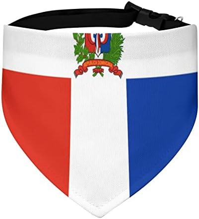 Флаг Доминики Кърпа за Кучета Регулируем Нашийник за Домашни Любимци Шал Сладък Триъгълен Шал за Кучета Котки