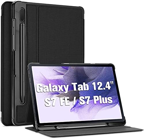 ProCase Galaxy Tab S8 Plus/S7 FE 2021/S7 Plus 2020 12,4-инчов калъф с притежателя на S Pen В комплект с Тънък калъф за 12,4-инчов Galaxy Tab S8 Plus 2022/ Tab S7 FE 2021/ Tab S7 Plus 2020