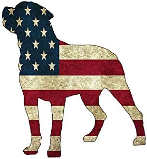 Флаг на САЩ Куче Стикер Върху Бронята на Колата Стикер Подарък Патриотичен Американски Ношенный на Съединените Щати (4x5 Инча)