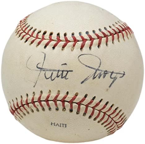 Ретро Играта на топка с Автограф на Уили Мэйса San Francisco Giants PSA/DNA P56187 - Бейзболни топки С Автографи