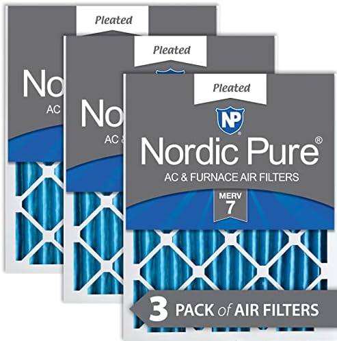Nordic Pure 16x20x2 MERV 12 Нагънат Въздушни Филтри за печки ac 3 Опаковки
