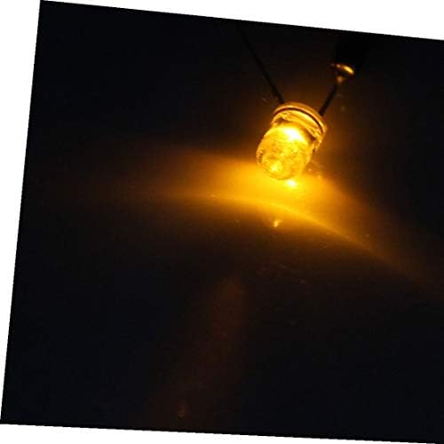 X-DREE 50шт 5 мм, Кръгли, Жълто-зелени led лампи излъчващи светлина (50 броя 5 мм redondo amarillo verde diodo emisor de luz bombillas de LED