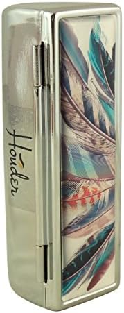 Дизайнерски калъф за червило Houder с зеркальцем за дамска чанта - Декоративен държач за червило в кутия за подарък - На кадифена подплата - Стилно защитите червило (пера)