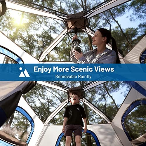 Палатка BeyondHOME Instant Cabin, инсталиране на кемпинговой палатки на 4 / 6 души за 60 секунди с Rainfly, Водоустойчив и ветрозащитная палатка с чанта за носене за семеен къмпинг и туризъм, по-Добра вентилация на