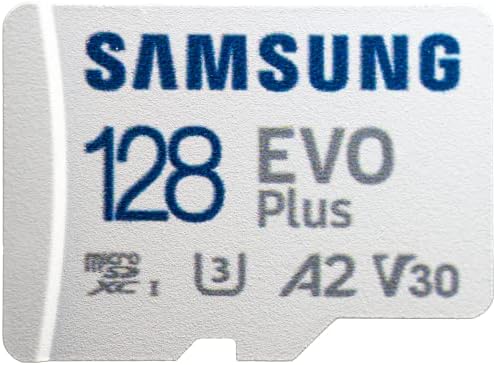 Карта Samsung 128GB Evo Plus microSD (пакет 2 EVO + Пакет) Карта памет от клас 10, U3 A2 UHS-I SDXC за телефон, таблет, екшън-камера (MB-MC128KA) В комплект с 1 устройство за четене на карти памет Everything But Стромболи