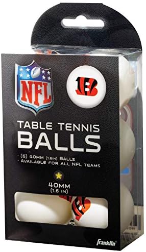 Топки за тенис с лиценз Franklin Sports Team - Топки за тенис на маса отбор NFL - Официални лога и цветовете на отбора - Забавни Аксесоари за багажника NFL