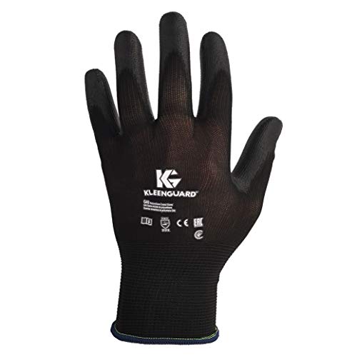 Ръкавици с антиоксидантна полиуретанова боя покритие KLEENGUARD G40 (13840), Размер на 10 (XL), За висока сръчност, Черни, 12 Двойки / Чанта, 5 Чанти / калъф, 60 двойки