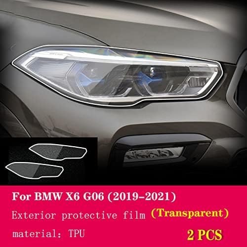 GZGZ Външна Фар на Автомобил, Защитно Фолио от TPU Срещу Драскотини, за BMW G06 X6 2020-2021