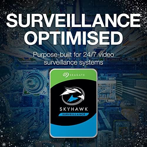 Твърд диск за видеонаблюдение Seagate Skyhawk 8 TB, SATA 6 Gb / сек., 256 MB Кеш-памет, 3,5-инчов вътрешен диск-Опаковка без проблеми (ST8000VX0022)