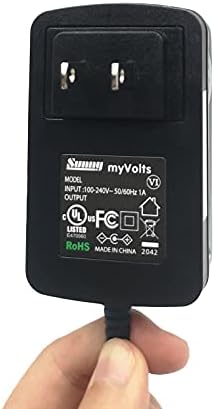 Захранващ Адаптер MyVolts 9 В, Съвместим с DVD плейър Philips PET1030 /която замества го - US Plug