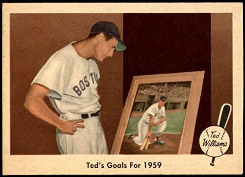 Голмайстори Флера № 80 за 1959 година Тед Уилямс Бостън Ред Сокс (бейзболна картичка) NM Red Sox