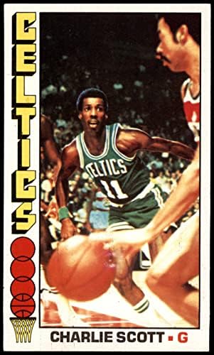 1976-Добрият 24 Чарли Скот Бостън Селтикс (баскетболно карта) NM + Селтикс UNC