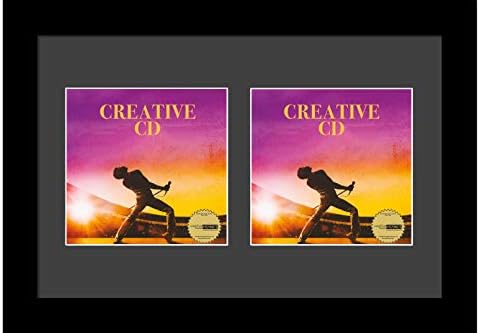 Творчески Рамки за снимки 8 x 12 с двоен капак за компакт диск, Музикална рамка с черна матирующей вложка или монтиран на стената lcd дисплей (опаковка от 12 броя)