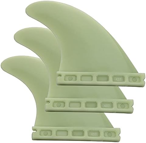 Комплект перки за сърфиране LIXFDJ Future Черен и зелен цвят, комплект от 3 перки за сърфиране Futures Base G5 Fin Longboard //230 (Черен цвят)