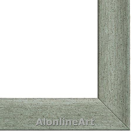 Alonline Art - Диви макове на Клод Моне | Снимка в сребърна рамка, Напечатанная отпечатъци от памук, Най-до Пенопластовой дъска | Готови да бъдат окачени рамка | 39 x 28 | Стенен Арт Декор за баня HD