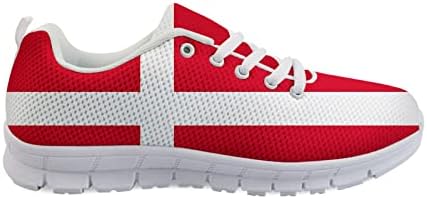 owaheson Знаме на Дания Мъжки Бягаща Лека Дишаща Ежедневни Спортни обувки, Модни Маратонки Обувки