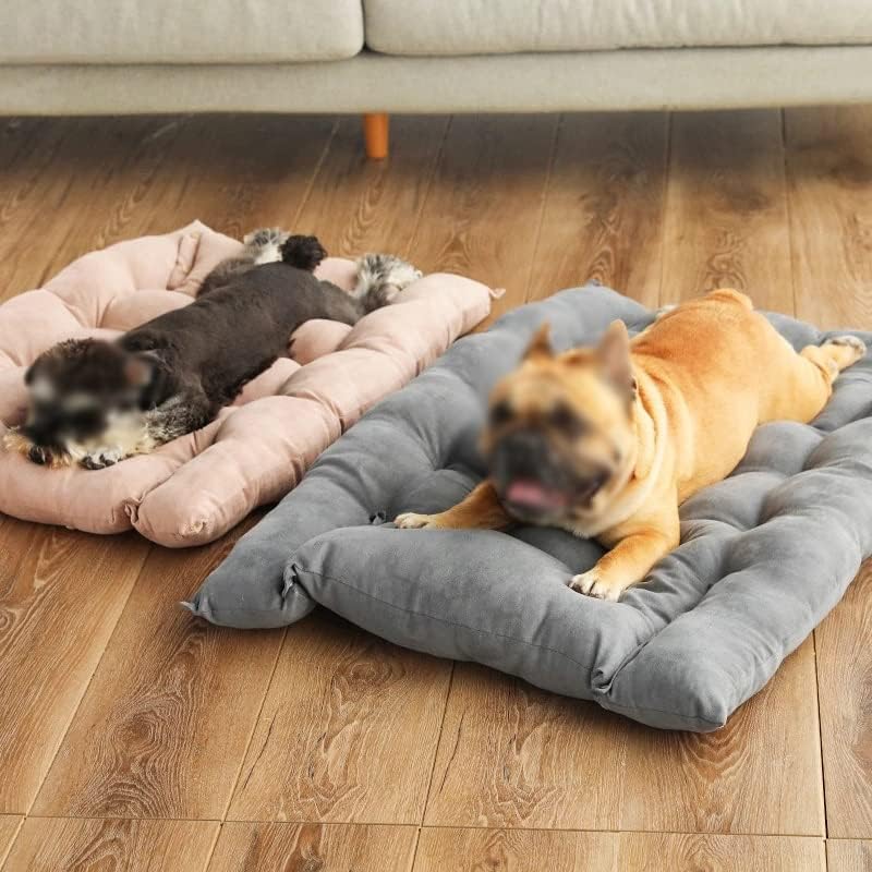 N/A Легло за домашни кучета Сгъваема подложка за кучета диван за кучета Котка куче Спящата легло за домашни любимци Дишаща Супер мека и удобна (Цвят: сив, размер: Среден код)