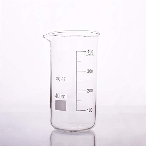 MOUNTAIN MEN Laboratory 3шт 400 мл Стъклена Чаша на Високо форма за Химични Лабораторни Везни Лабораторни Измервателни Сгъстено Образователни Офис консумативи Науката (Капацитет: 400 мл)