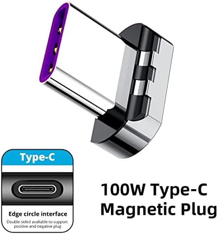 Адаптер BoxWave, който е Съвместим с Dell Latitude 3120 2-в-1 (адаптер от BoxWave) - Адаптер за зареждане под ъгъл MagnetoSnap PD, устройство за зареждане под ъгъл MagnetoSnap PD - Сребрист металик