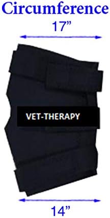 Vet Therapy 107850 Терапевтични Неопренови опора за конски скакателните стави с подплата от борово руно (опаковка от 2), по-големи