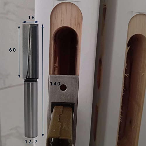 Ножове YINUOTOL Upgrade право рязане нагоре/надолу-Дълги (5.5 инча) с опашка 1/2 инча, рязане диаметър 16 мм, с професионална машина с прорезными вдлъбнатини за долбежки дървен материал, рязане, материали от силициев
