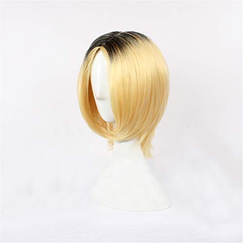 Xingwang Queen Аниме cosplay перука Кратък директен блондинистый жълто-черна перука мъжки перуки за момчета