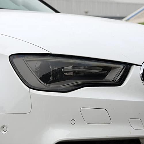 LYLCO 2 броя Защитно Фолио За Фарове, Защитна Прозрачна Черна Стикер от TPU, за Audi A3 S3 RS3 8V 2013-2020 Аксесоари