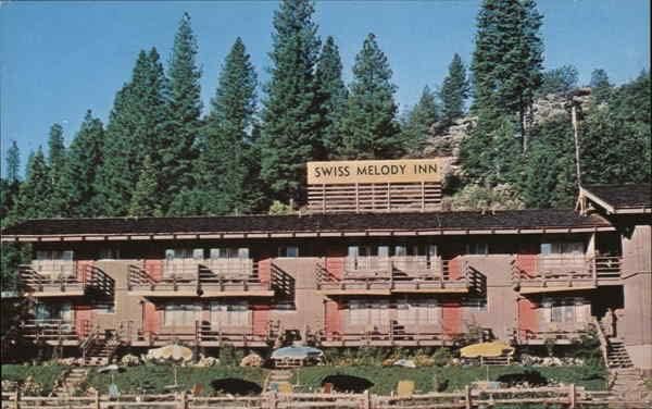 Мотел Swiss Melody Inn, Трапезария, Магазин за Сувенири и подаръци Fish Лагер, Калифорния КАЛИФОРНИЯ Оригиналната Реколта Картичка
