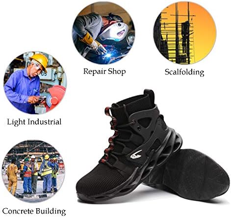 Работни обувки ORISTACO със Стоманени пръсти, Леки, Дишащи Промишлени Строителни обувки