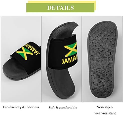 Домашни Сандали с Флага на Ямайка, Нескользящие Чехли с Отворени Пръсти за Един душ и Хидромасажна Вана