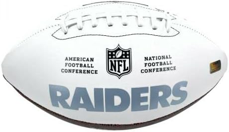 Алек Ингольд Подписа Логото на Las Vegas Raiders Football COA Надпис С Автограф - Футболни топки С автографи