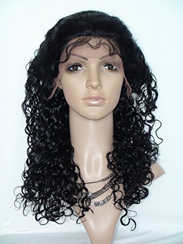 8A 8 Бесклеевые напълно дантела перуки, изработени от човешка коса перуанската дева Реми, човешка коса, къдрава, с цвят 1