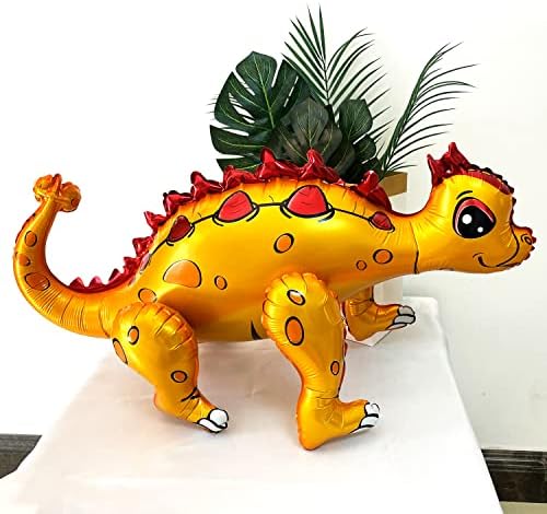 Гигантски 3D балон с Динозавром за украса на парти по случай рожден Ден, Сладък Самостоячие балони с Динозаври, балони от Алуминиево Фолио за деца и възрастни, Декор за парти по случай рождения Ден на (4 опаковки за