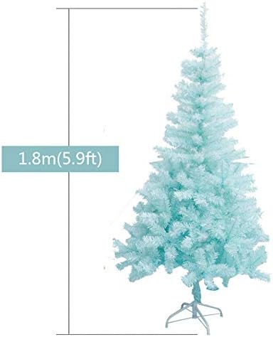 ZPEE Синята Коледно дърво, PVC и алуминий, Изкуствена Подвесная Коледна Декоративна Бор с Метална стойка, Лесно монтируемая Гола коледна Елха-1,8 м (5,9 метра)