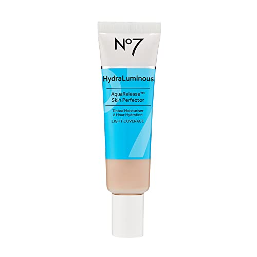 No7 HydraLuminous AquaRelease Skin Perfector - Осветляющий Тонален крем и основа за лице с керамидами и витамин В5 за дълготрайно овлажняване на кожата (30 мл)