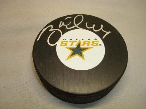 Брет Хъл подписа хокей шайба Далас Старс с автограф на PSA / DNA COA 1C - за Миене на НХЛ с автограф
