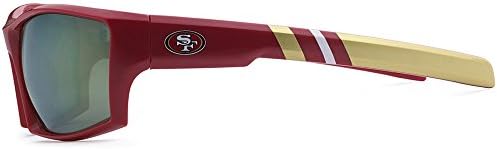 Магазин за спортни фенове на NFL Siskiyou в Сан Франциско 49ers Слънчеви Очила с обвивка Edge One Size Отборен Цвят