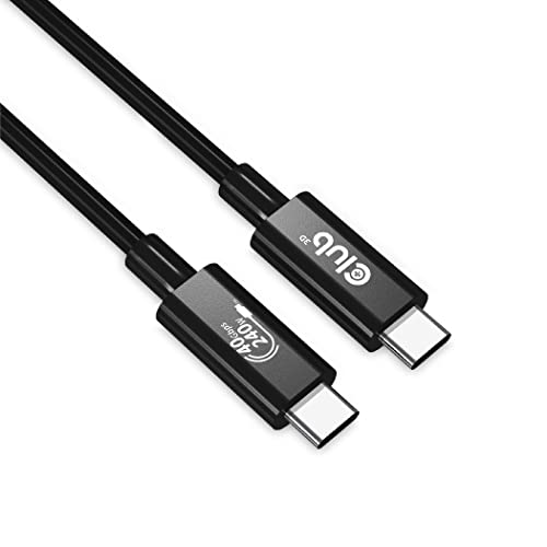 Club 3D USB4 Type-C Gen3x2 Двупосочен кабел 40 Gbit/От 8 До 60 Hz 240 W PowerDelivery M-M 1 m - 3,28 фута, CAC-1576
