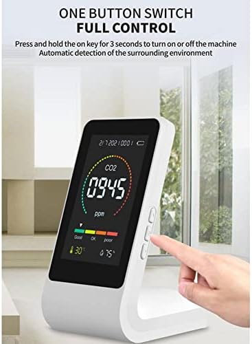 ZSEDP 3-в-1 Интелигентен Детектор за въглероден диоксид Лесен Инструмент за Измерване мониторинг на качеството на въздуха в помещението Термометър, Влагомер