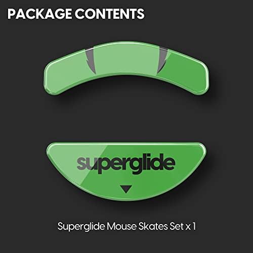 Superglide - Най-бързи и гладки крачета на мишката / Кънки от ултра силна безупречно стъкло На бърза гладка и здрава подметка за Razer Viper Mini [Зелен]