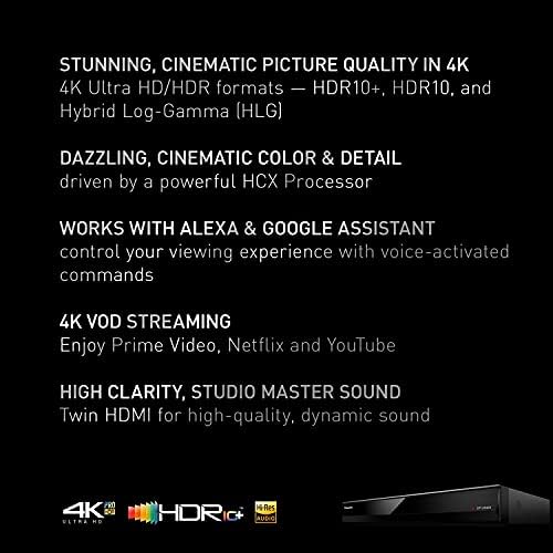 Стрийминг плеър Panasonic Blu Ray 4K видео възпроизвеждане Ultra HD Premium със звук с висока резолюция, гласова поддръжка - DP-UB420-K (черен)