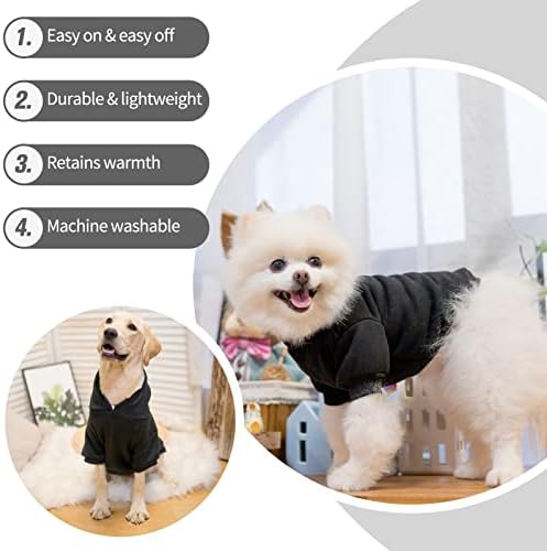 Качулка за кучета BINGPET-На лигавицата на руното -Пуловер с качулка за кучета и котки в студено време