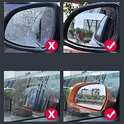 2 броя Автомобили фолио за огледала за обратно виждане Непромокаемая Водоустойчив Огледално Фолио Против замъгляване HD Прозрачен Нанопокрытие Автомобили Фолио за автомобилни Огледала и странични прозорци с Овална форма