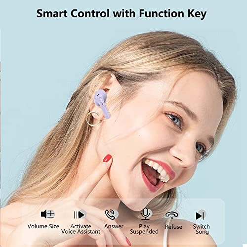 Безжични Слушалки Meyodody, Слушалки, Bluetooth 5.3 с безжично зареждане и дисплей хранене, Водоустойчив Airpods IPX5 с микрофон, Втулки за iPhone и Android