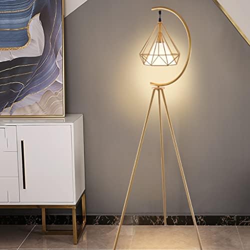 LHLLHL Модерен Скандинавски под лампа за Дневна, Творчески лампа за спални, лампа с Бриллиантовым Желязо, Индивидуалност (Цвят: сив, размери: 158 *48 см)