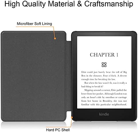 Калъф за изцяло новия Kindle Paperwhite (10-то поколение, випуск 2018 г.) - Лек калъф от искусственнойкожи премиум-клас с функция за автоматично преминаване в режим на готовност за Kindle Paperwhite - Partner