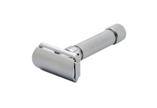 Сигурна бръснач PEARL Flexi с регулируема с двойно острие Версия на V12 - Множество метални бръснач с ЦПУ | Мъжки самобръсначки премиум-клас с тройно покритие | Луксозен мъ