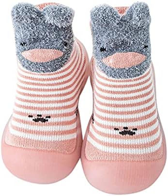 Обувки за деца, нескользящие ластични Чорапи за Първите ходунков с мультяшными Животни, Чорапи за малки Момчета, унисекс Обувки