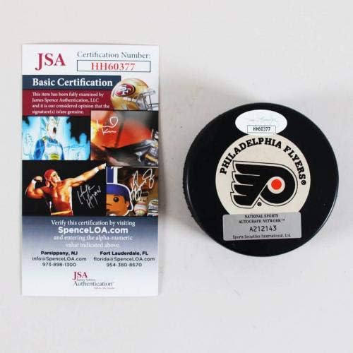 Бърни Парент подписа листовки с хоккейными шайби – COA JSA - за Миене на НХЛ с автограф
