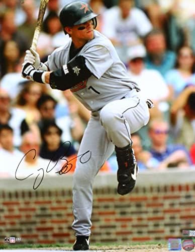 Крейг Биджио с автограф на Хюстън Астрос 16х20 HM Вата Снимка - Tristar * Черно - Снимки на MLB с автограф